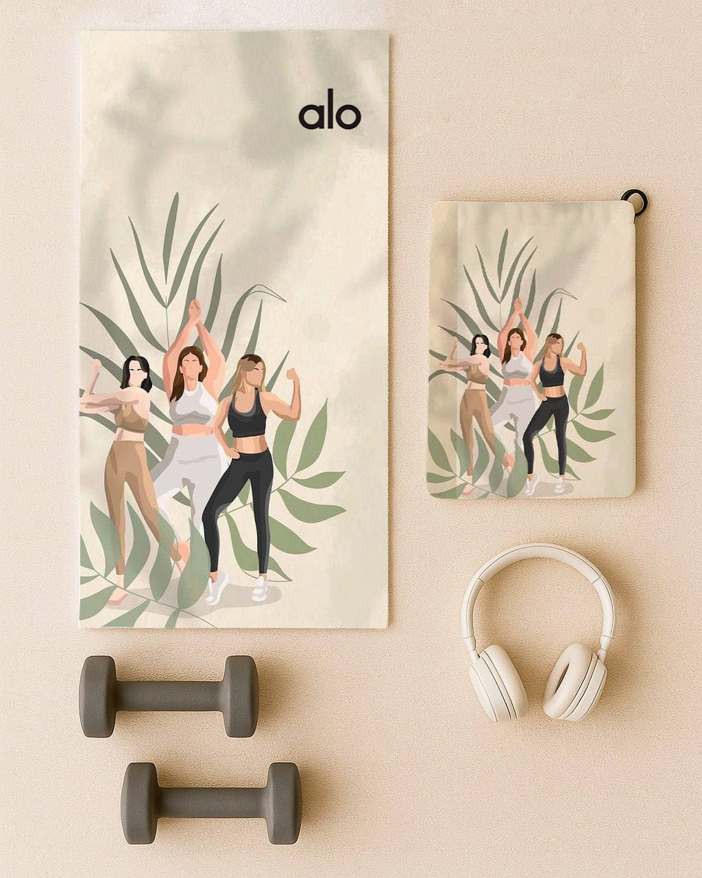 ست حوله و شوزبگ ورزشی زنانه