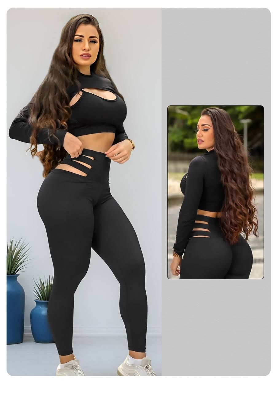 ست نیمتنه و لگ ورزشی زنانه