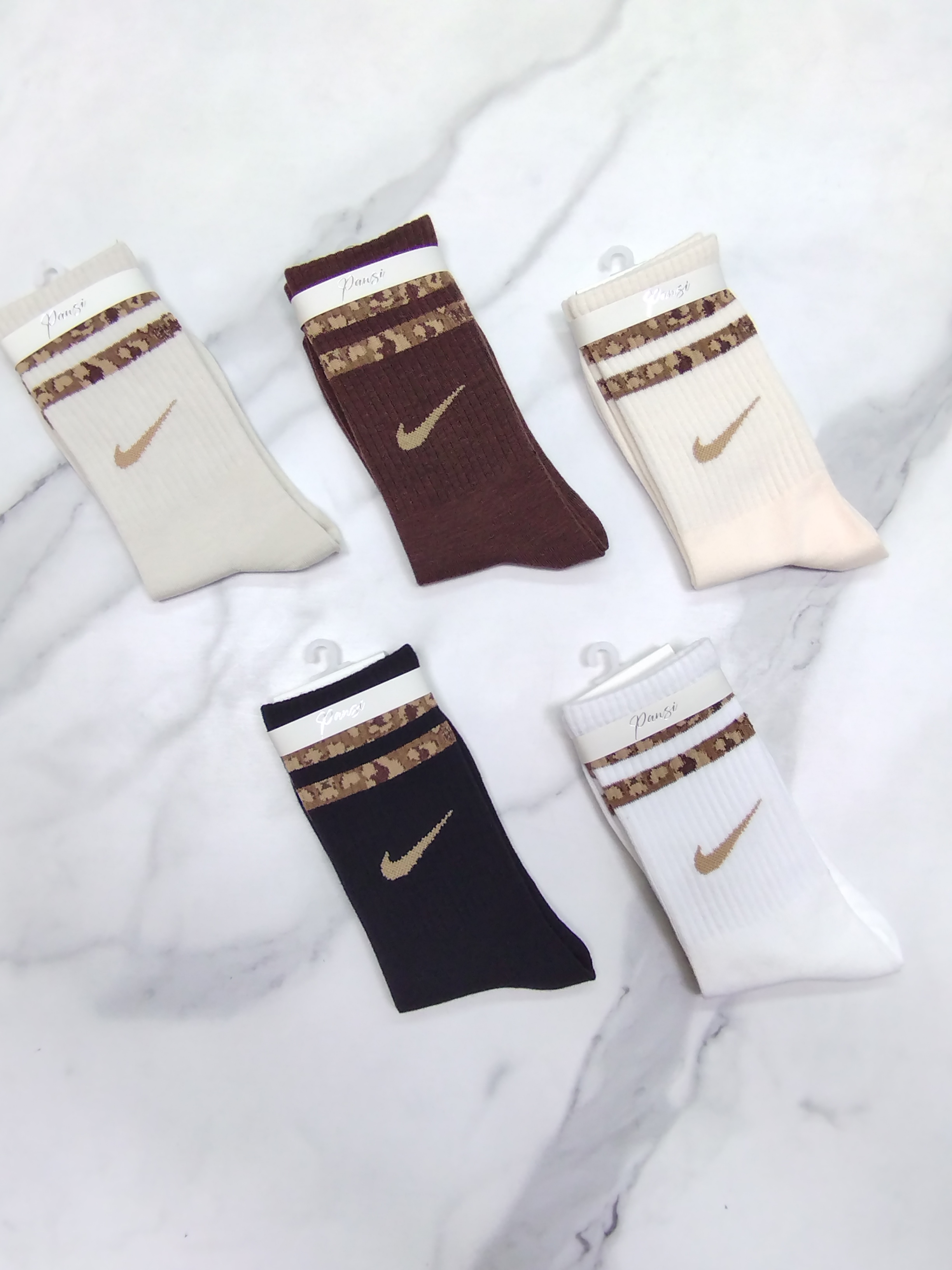 جوراب ساق بلند نایک نوار پلنگی